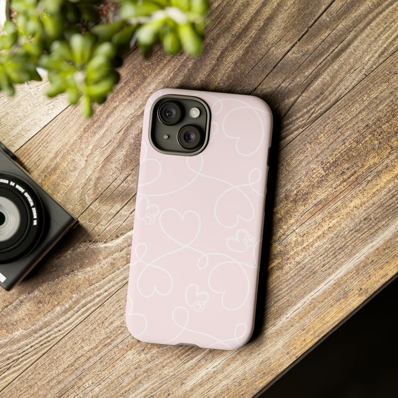 Heart-Shaped Paw Phone Case