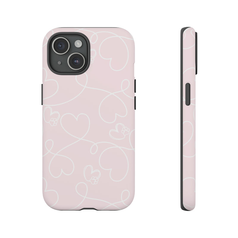 Heart-Shaped Paw Phone Case