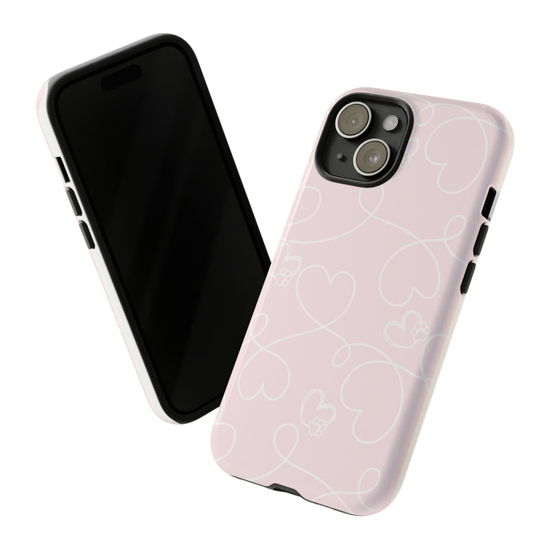 Heart-Shaped Paw Phone Case