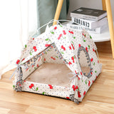 Cat Tent With Enclosed Pet Bed